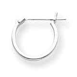 14k White Gold 1.25mm Hoop Earrings SE228