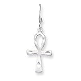 Sterling Silver Egyptian Cross Earrings