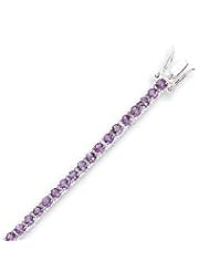 Sterling Silver Amethyst Bracelet - 7 Inch