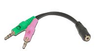 Phone Headset Buddy Adapter: Use a Phone Headset With Your PC, Converts 2.5mm Plug to Dual Mic/Audio 3.5mm, for Skype/VOIP