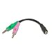 Headset Buddy Adapter: (01-PH25-PC35) Phone Headset to PC Adapter - Use a 2.5mm Phone Headset With Your PC, Converts 2.5mm Plug to Dual Mic/Audio 3.5mm, for Skype/VOIP