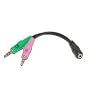 Phone Headset Buddy Adapter: Use a Phone Headset With Your PC, Converts 2.5mm Plug to Dual Mic/Audio 3.5mm, for Skype/VOIP