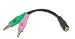 Phone Headset Buddy Adapter: Use a Phone Headset With Your PC, Converts 2.5mm Plug to Dual Mic/Audio 3.5mm, for Skype/VOIP