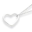 Sterling Silver Heart Necklace - 16 Inch