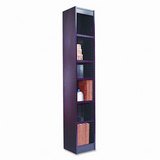 Veneer Baby Bookcase, 12w x 12d x 72h, Mahogany AEL24604 by Alera