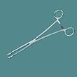 Miltex Economy Foerster Sponge Forceps 9 1/2" Straight Serrated - Model EG7-600 - Each