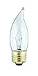25 Watt Bent Tip Decorative Incandescent Light Bulb, Medium Base, Long Life 130 Volt