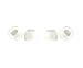 2 pair, Size Medium CLEAR - Earphones Plus brand Regular density silicone, replacement ear cushions for ear-canal fitting earphones earbuds
