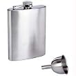 MAXAM&reg; 8oz Stainless Steel Hip Flask with Funnel in Window Gift Box with Foam Insert