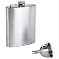 Eight Ounce Stainless Steel Flask with Funnel