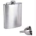 MAXAM&reg; 8oz Stainless Steel Hip Flask with Funnel in Window Gift Box with Foam Insert