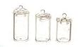 Dollhouse Miniature Set of 3 Glass Cannisters with Lids