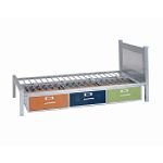 American Furniture Alliance Locker Twin Bed with 3 Drawers, Multicolor