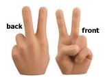 Peace Sign Antenna Ball Topper in skin color