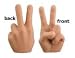 Peace Sign Antenna Ball Topper in skin color Image