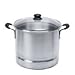 IMUSA USA Aluminum Steamer with Glass Lid 24-Quart, Silver