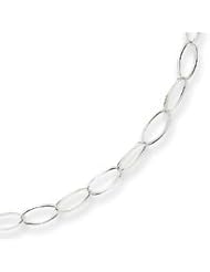 Sterling Silver Fancy Link Necklace - 42 Inch
