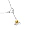 Enamel Softball "Rocks" - Silver Plated Heart Lariat Charm Necklace [Jewelry]
