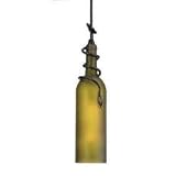 Meyda Tiffany Wine Bottle Mini Pendant - Green Black