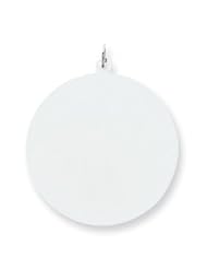 Sterling Silver Engraveable Round Disc Charm