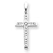 14k White Gold Diamond Cross Pendant