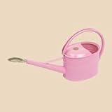 Haws V134P Slimcan Galvanized Pink Watering Can with Oval Rose - 1.3 US Gallons