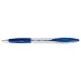 Brand New. Bic Atlantis Ball Pen Retractable Cushioned Grip 1.0mm Tip 0.3mm Line Blue Ref 1199013670 [Pack 12]
