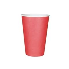 Trinkbecher, Pappe 0,2 l � 7 cm 9,7 cm rot Menge: 20 St Hei�getr�nkbecher, Kaffeebecher, Einwegbecher, Party-Trinkbecher, ToGo-Becher
