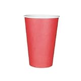 Trinkbecher, Pappe 0,2 l � 7 cm 9,7 cm rot Menge: 20 St Hei�getr�nkbecher, Kaffeebecher, Einwegbecher, Party-Trinkbecher, ToGo-Becher
