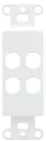 PRO-WIRE IWM-4P DECORATOR-STYLE 4-CONNECTOR PLATE (WHITE)