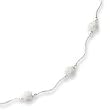 Sterling Silver Laser Beaded Necklace - 16 Inch