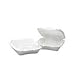 Boardwalk  0100 White Color Large 1 Compartment Snap-It Foam Hinged Carryout Container (Case of 200)