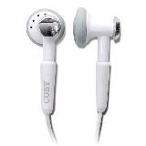 Coby Deep Bass Neckstrap Stereo Earphones CVE97 (White)
