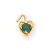 14k May Birthstone Heart Charm
