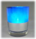 LED キャンドルライト Sサイズ 透明/ブルー 【2個購入で1個おまけ】