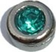 Clearly Charming December Round Birthstone Heart Locket Charm