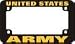 US Army Motorcycle License Plate Frame (Plastic)