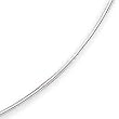 Sterling Silver Solid Polished Neck Wire Necklace - 18 Inch
