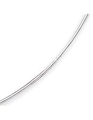 Sterling Silver Solid Polished Neck Wire Necklace - 18 Inch