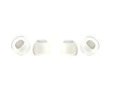 2 pair, Size Small CLEAR - High density (thicker) silicone, replacement ear cushions for ear-canal fitting earphones earbuds