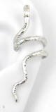 Sterling Silver Snake Serpent Ear Cuff Left Earring Rattlesnake