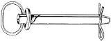 Hitch Pins With Hairpin Lock - HAIR PIN LOCK 5/8 x 4-1/2L.