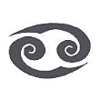 CANCER ZODIAC SIGN Temporary Tattoo 2x2
