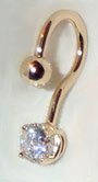 Question Mark Gold Belly Ring Question Mark Gold Belly Ring