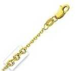 14k Yellow Gold 16 Inch X 1.5 mm Cable Chain Necklace