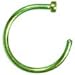 Body Candy Titanium Anodized Stainless Steel Green Nose Hoop 18 Gauge 3/8