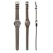 Braun AW 22 Armbanduhr quarz silber (Lederarmband)