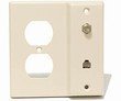 MAGNAVOX M61039 Ivory AC Outlet/Coax and Phone Jack Wall Plate