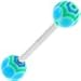 Body Candy Blue Lime Maracas Acrylic Ball Barbell Tongue Ring