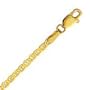 10k Yellow Gold 10" 2.2mm Mariner Link Anklet - Lobster-claw - JewelryWeb